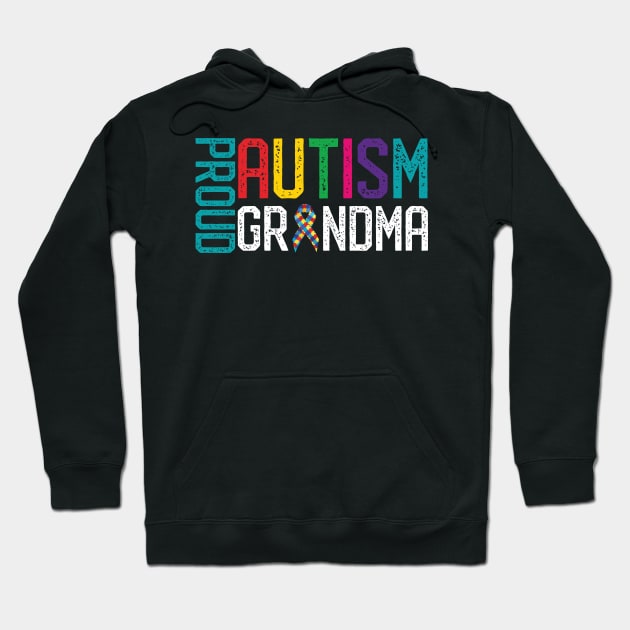 Proud Autism Grandma Autism Awareness Hoodie by mrsmitful01